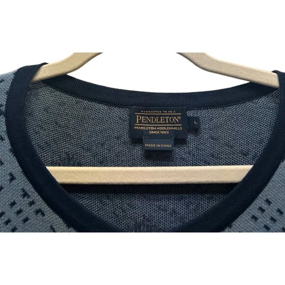 Pendleton Blue on Blue Silk Cardigan Button Down Cardigan Sweater - Picture 3 of 5